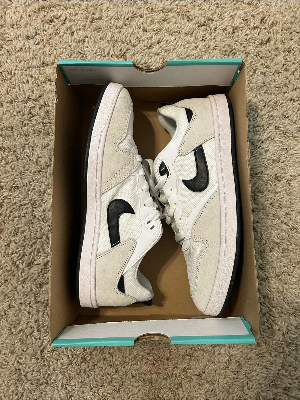 Nike White and Black Low-Profile Men’s ' Sneakers